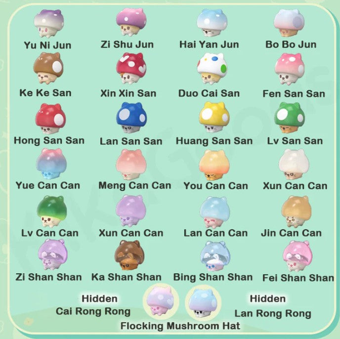 MUSHROOM CAT Mini Bean Blind Bag Confirmed Style