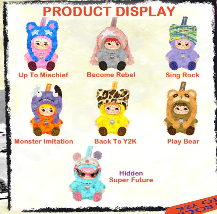 WAKUKU Fuzzy Trendy Fun Party Plush Blind Box Confirmed Style