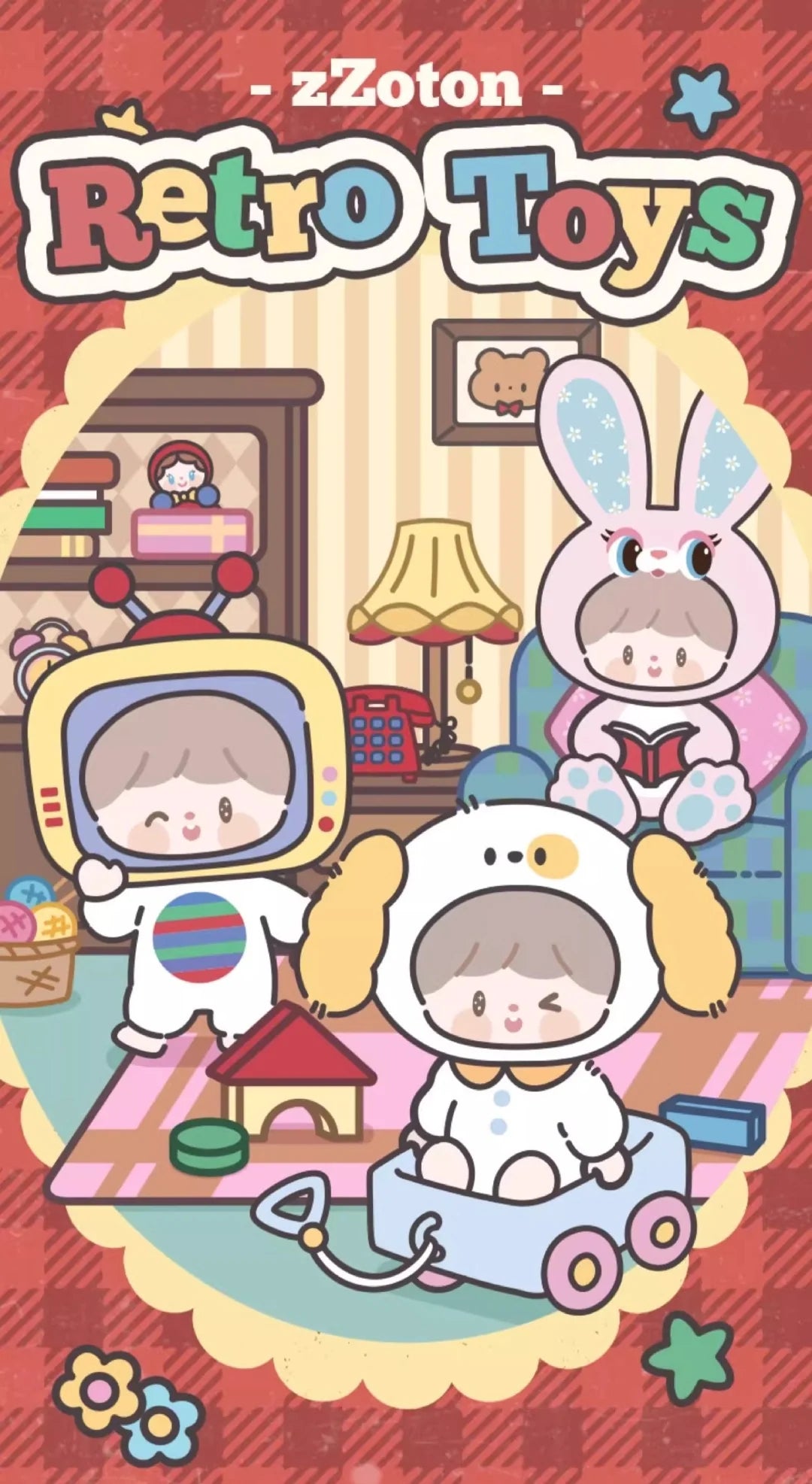 ZZOTON Happy Childhood Retro Plush Blind Box Confirmed Style