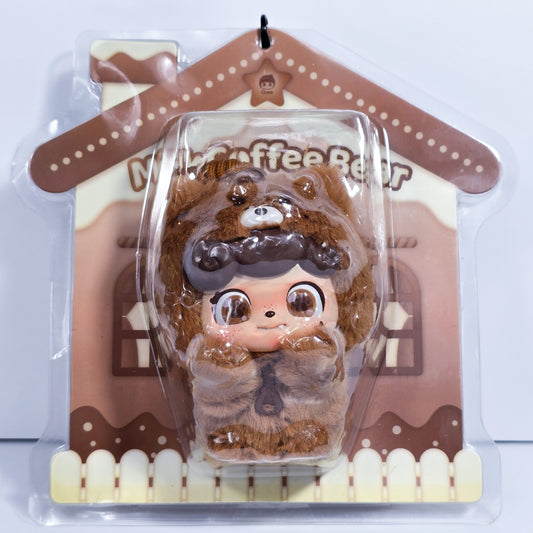 QKID Milk Coffee Bear Limited Edition Hanging Card Figure
