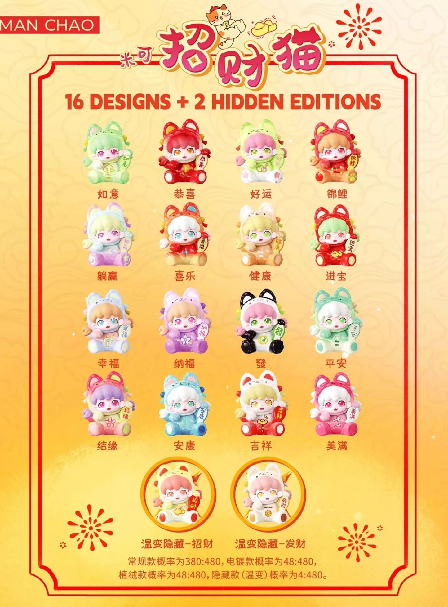 MIOCO Lucky Cat Bean Blind Box Confirmed Style