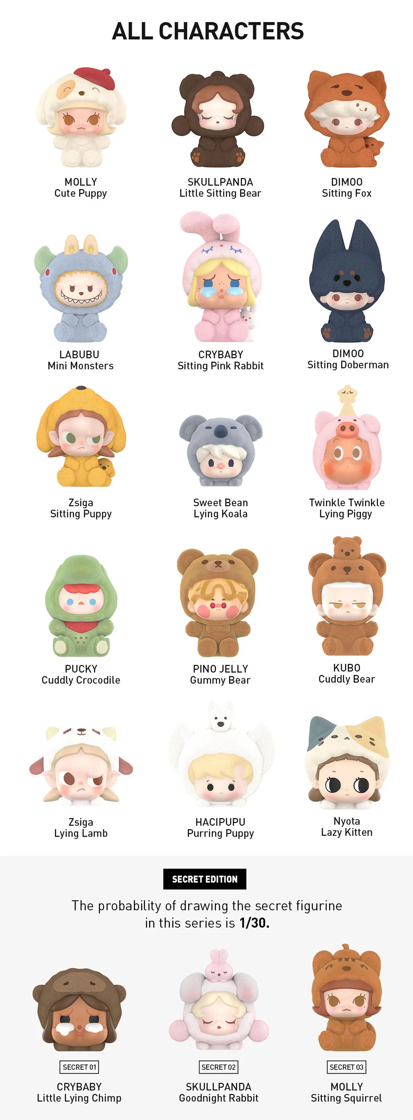 POP BEAN Pajama Cross Dressing Mini Bean Blind Box Confirmed Style