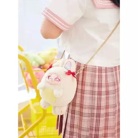 PUFF Colorful Ball Family Zipper Crossbody Bag Plush